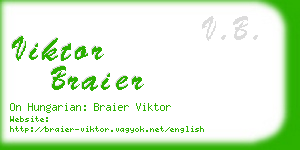 viktor braier business card